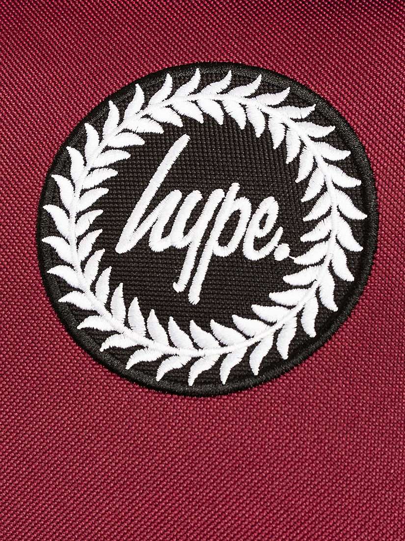 Buy Hype Kids' Badge Backpack, Burgundy Online at johnlewis.com