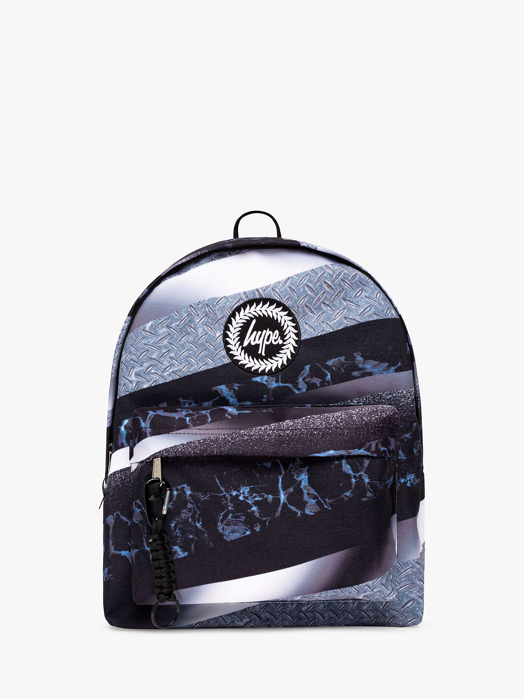 Hype Kids' Mono Gradient Texture Backpack, Black/White at John Lewis ...