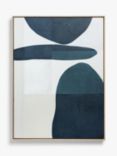 John Lewis 'Cove' Abstract Framed Canvas Print, 80 x 60cm, Blue