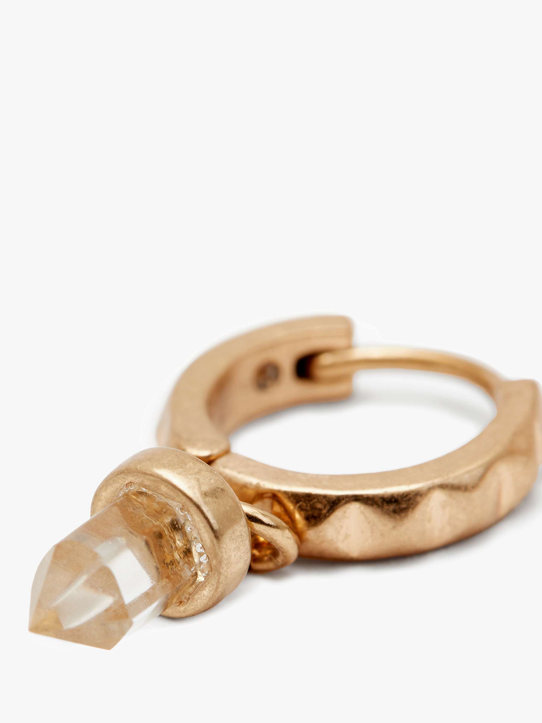 Buy AllSaints Prism Crystal Huggie Drop Earrings, Warm Brass Online at johnlewis.com