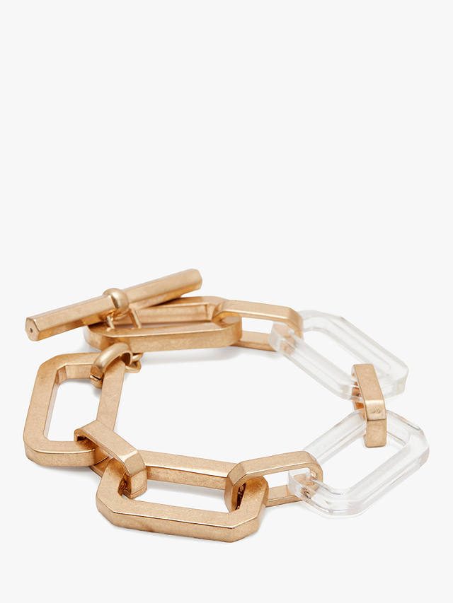 AllSaints Chunky Link Toggle Bracelet, Warm Brass