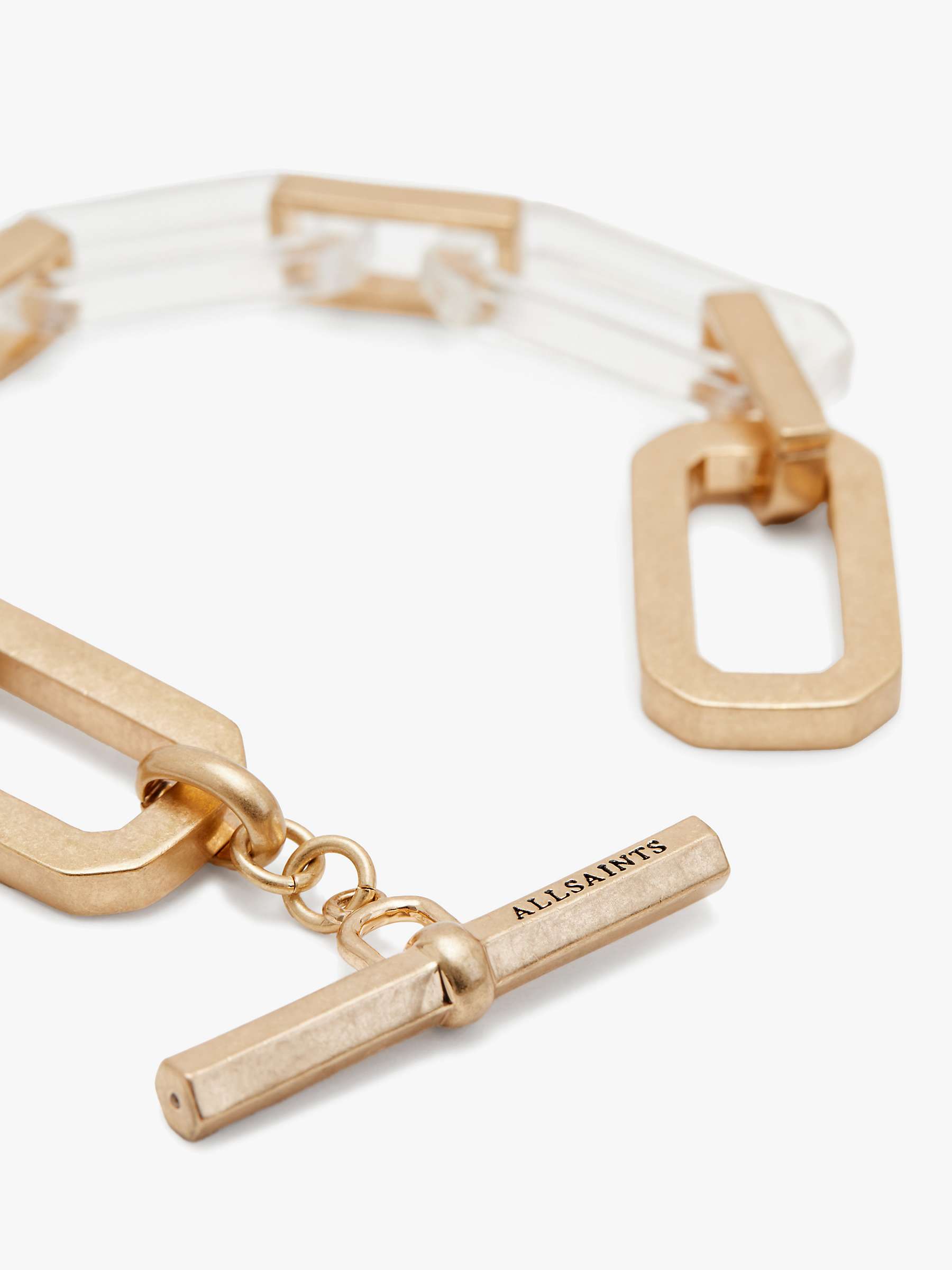 Buy AllSaints Chunky Link Toggle Bracelet, Warm Brass Online at johnlewis.com
