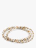 AllSaints Two Tone Stretch Bracelet Set, Gold/Silver