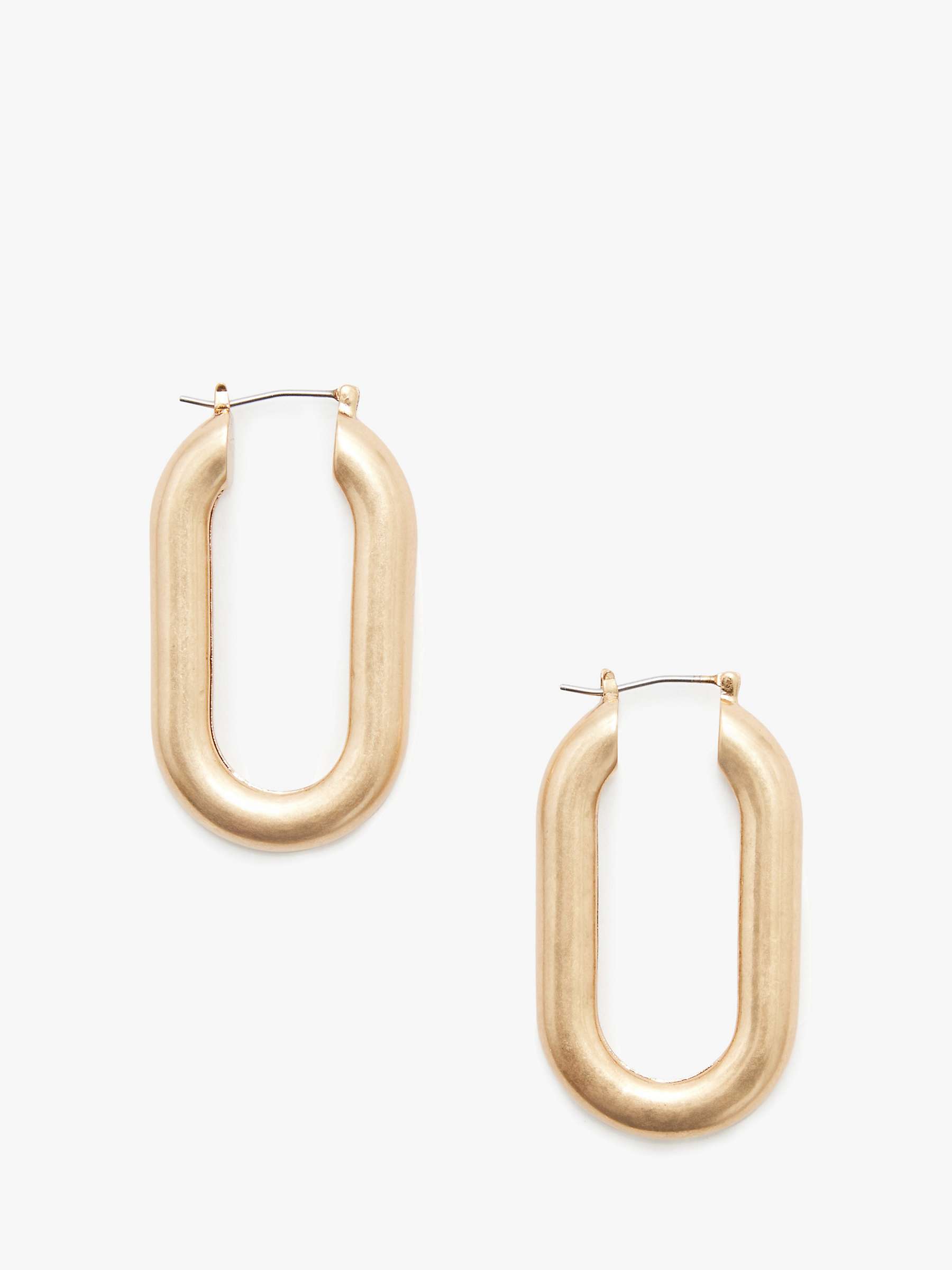Buy AllSaints Oval Tube Hoop Earrings, Warm Brass Online at johnlewis.com