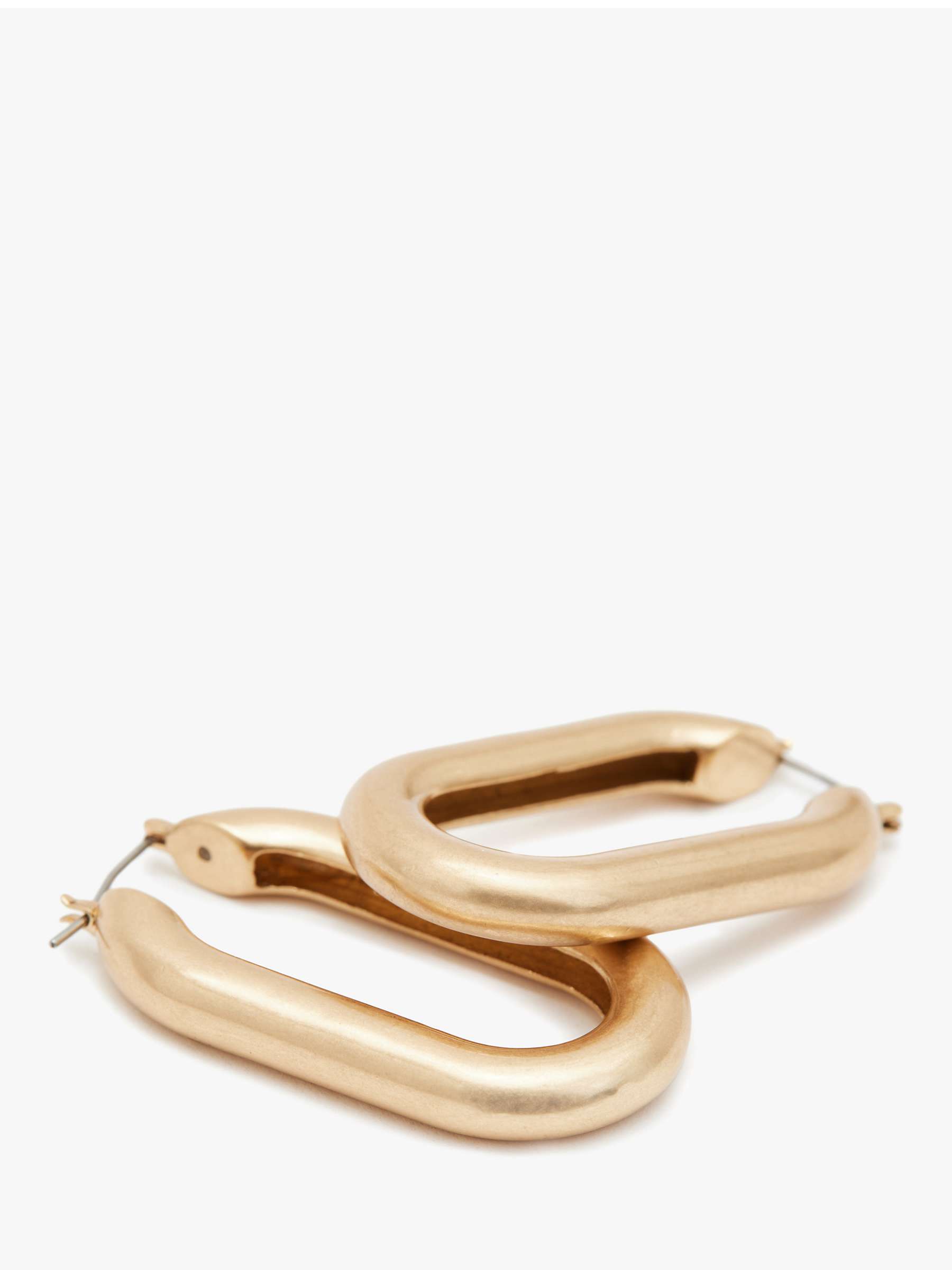 Buy AllSaints Oval Tube Hoop Earrings, Warm Brass Online at johnlewis.com