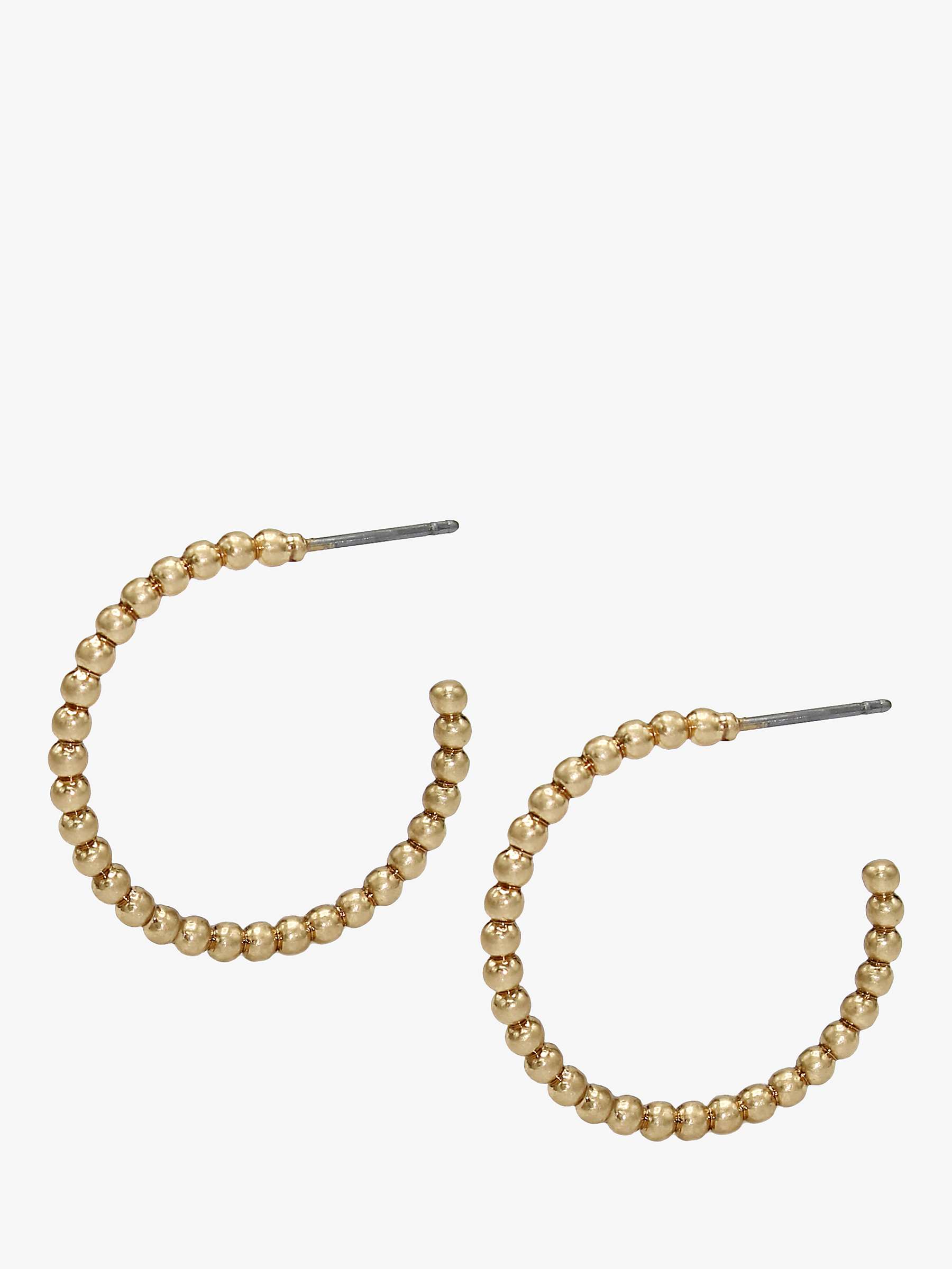 Buy AllSaints Beaded Hoop Earrings, Gold Online at johnlewis.com