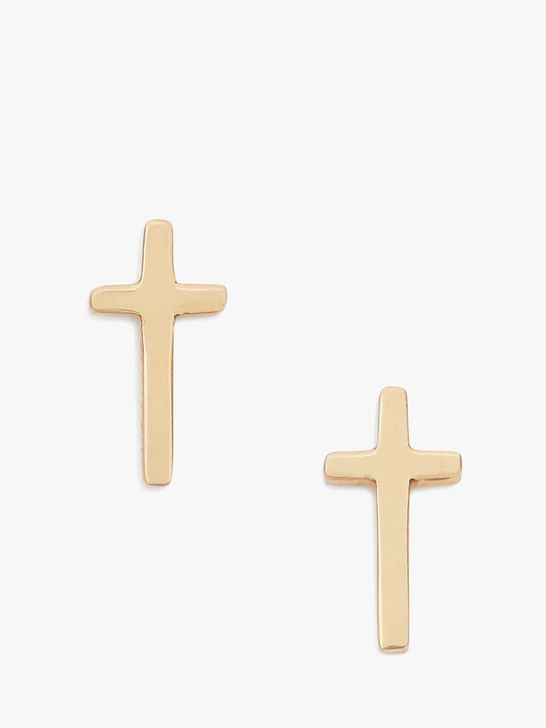 Buy AllSaints Cross Stud Earrings, Gold Online at johnlewis.com