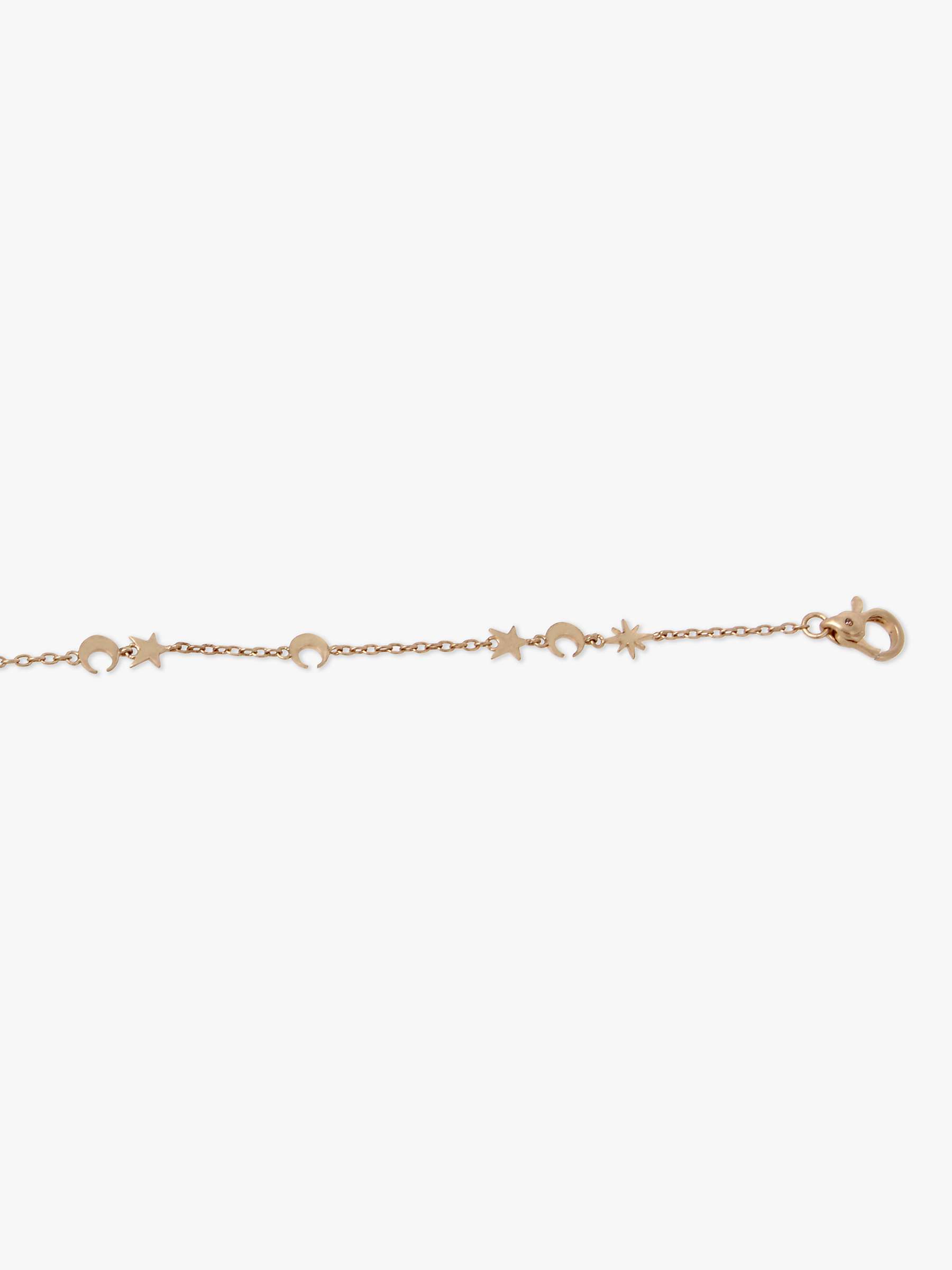 Buy AllSaints Celestial Charm Delicate Chain Link Bracelet, Gold Online at johnlewis.com