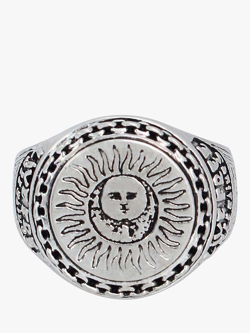Buy AllSaints Sun Signet Ring, Silver Online at johnlewis.com