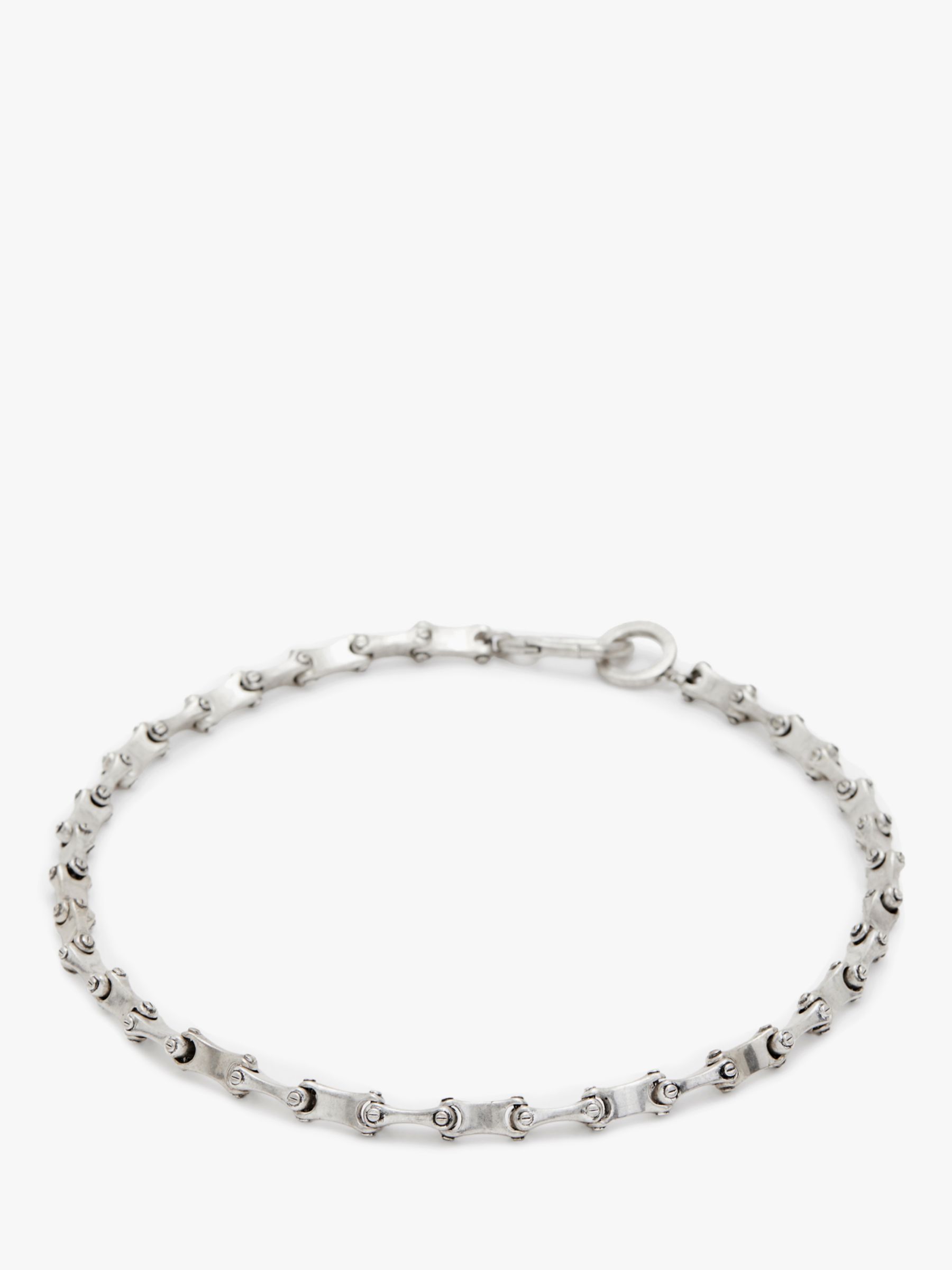Buy AllSaints Unisex Chain Link Carabiner Clasp Necklace, Silver Online at johnlewis.com