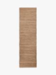 John Lewis Jute Grained Runner Rug, L240 x W70 cm, Natural/Green