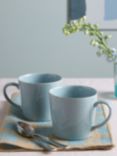 Denby Teal Speckle Stoneware Mugs, Set of 2, 400ml, Teal