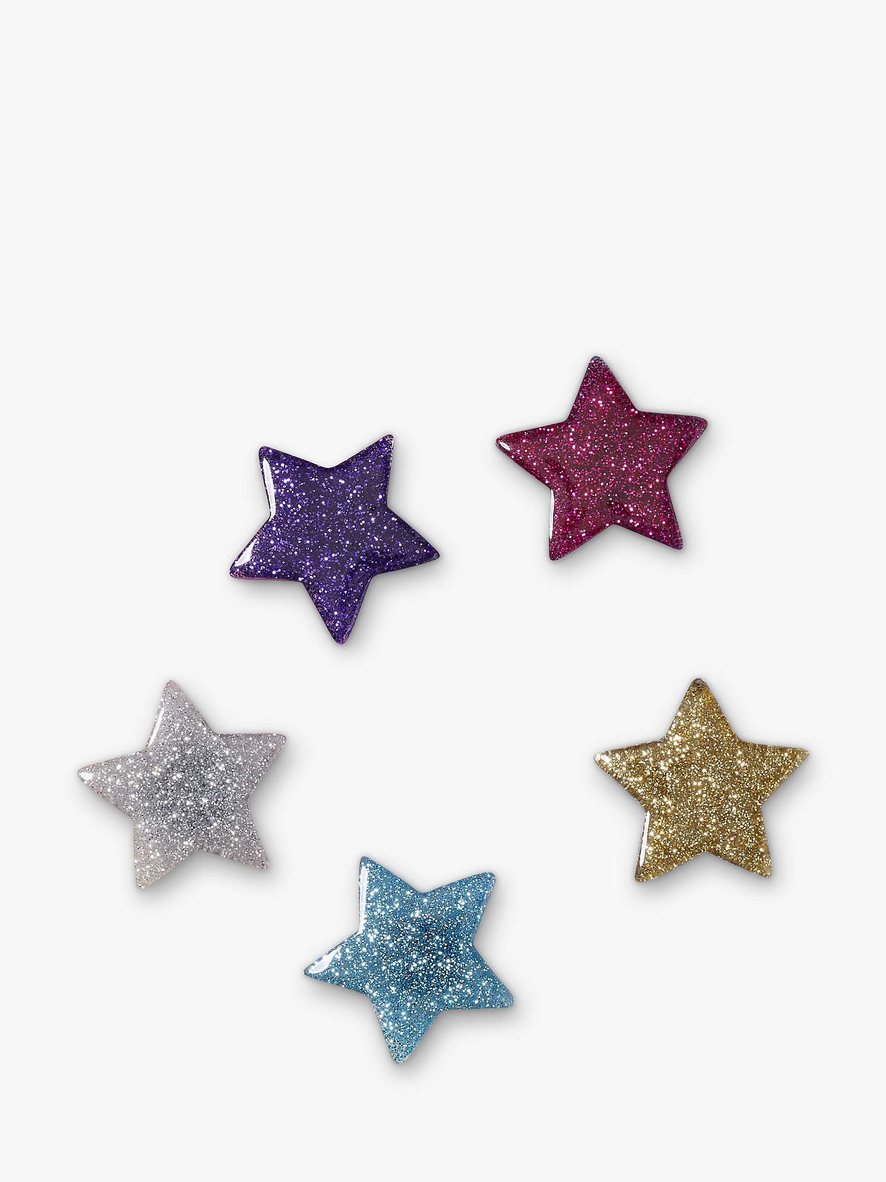 Buy Crocs Kids' Glitter Stars Jibbitz, Pack Of 5, Multi Online at johnlewis.com