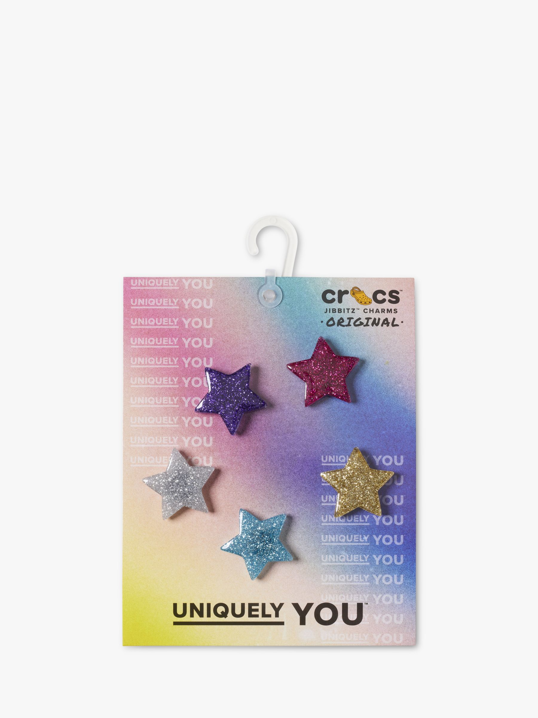 Crocs Kids' Glitter Stars Jibbitz, Pack Of 5, Multi