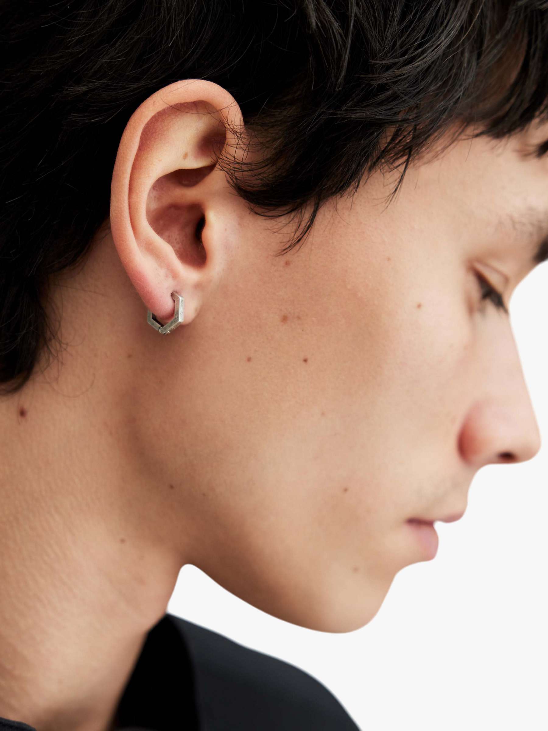 Buy AllSaints Unisex Geometric Single Cuff Earring, Silver Online at johnlewis.com