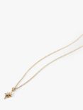 Edge of Ember 14ct Gold Diamond North Star Pendant Necklace