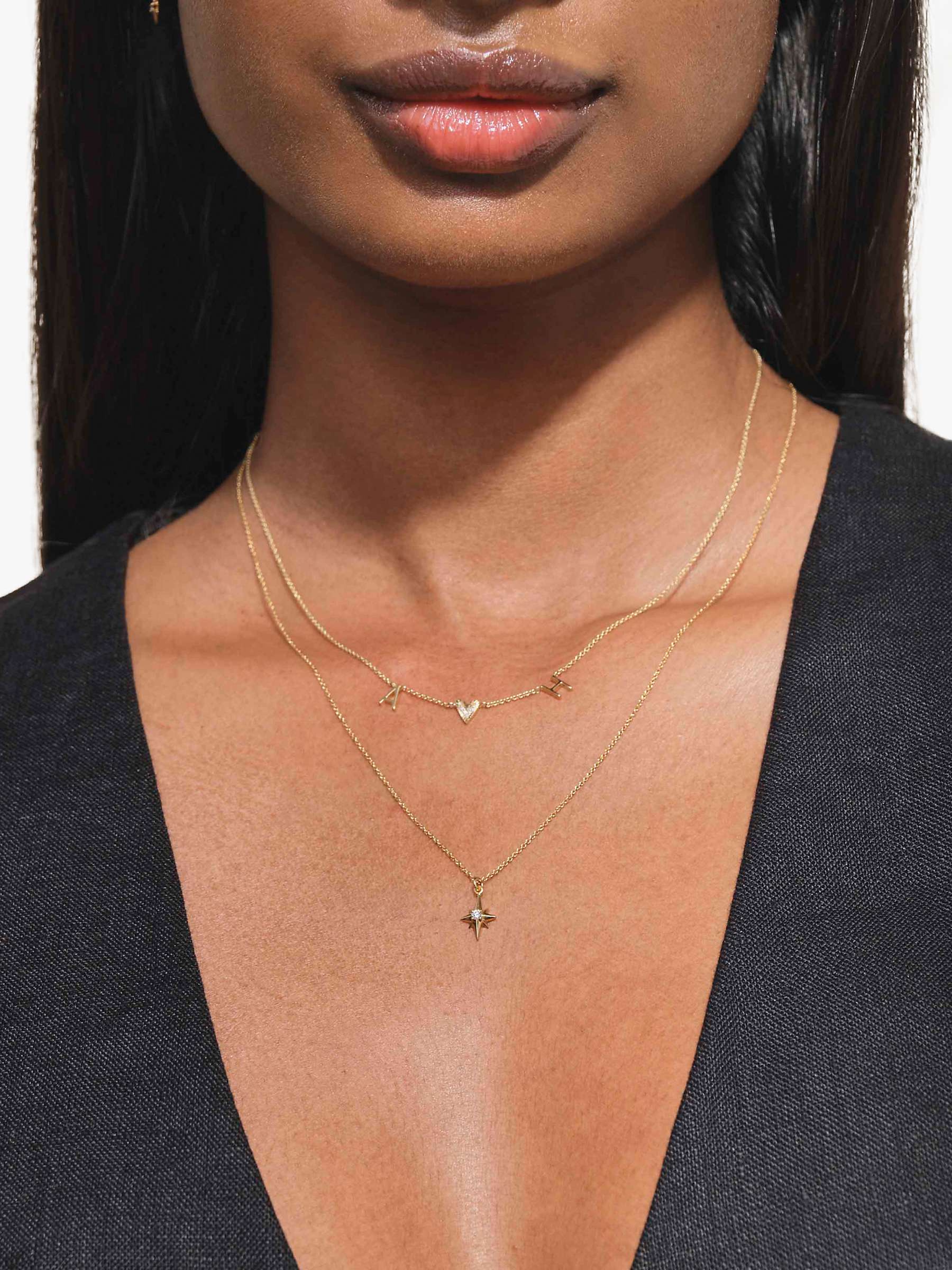 Buy Edge of Ember 14ct Gold Diamond North Star Pendant Necklace Online at johnlewis.com