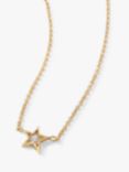 Edge of Ember 14ct Gold Diamond Star Pendant Necklace