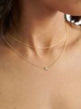 Edge of Ember 14ct Gold Diamond Star Pendant Necklace