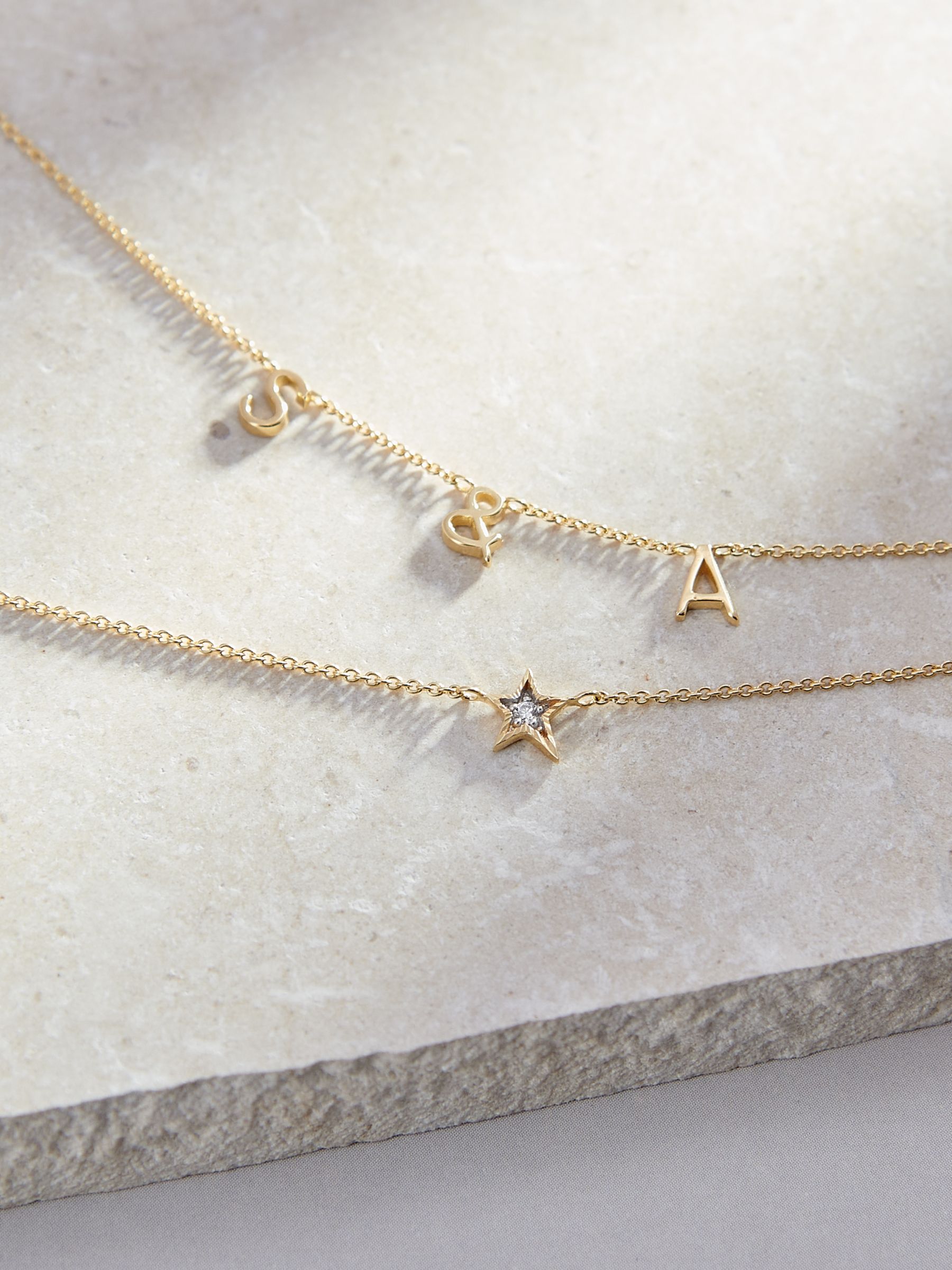 Buy Edge of Ember 14ct Gold Diamond Star Pendant Necklace Online at johnlewis.com