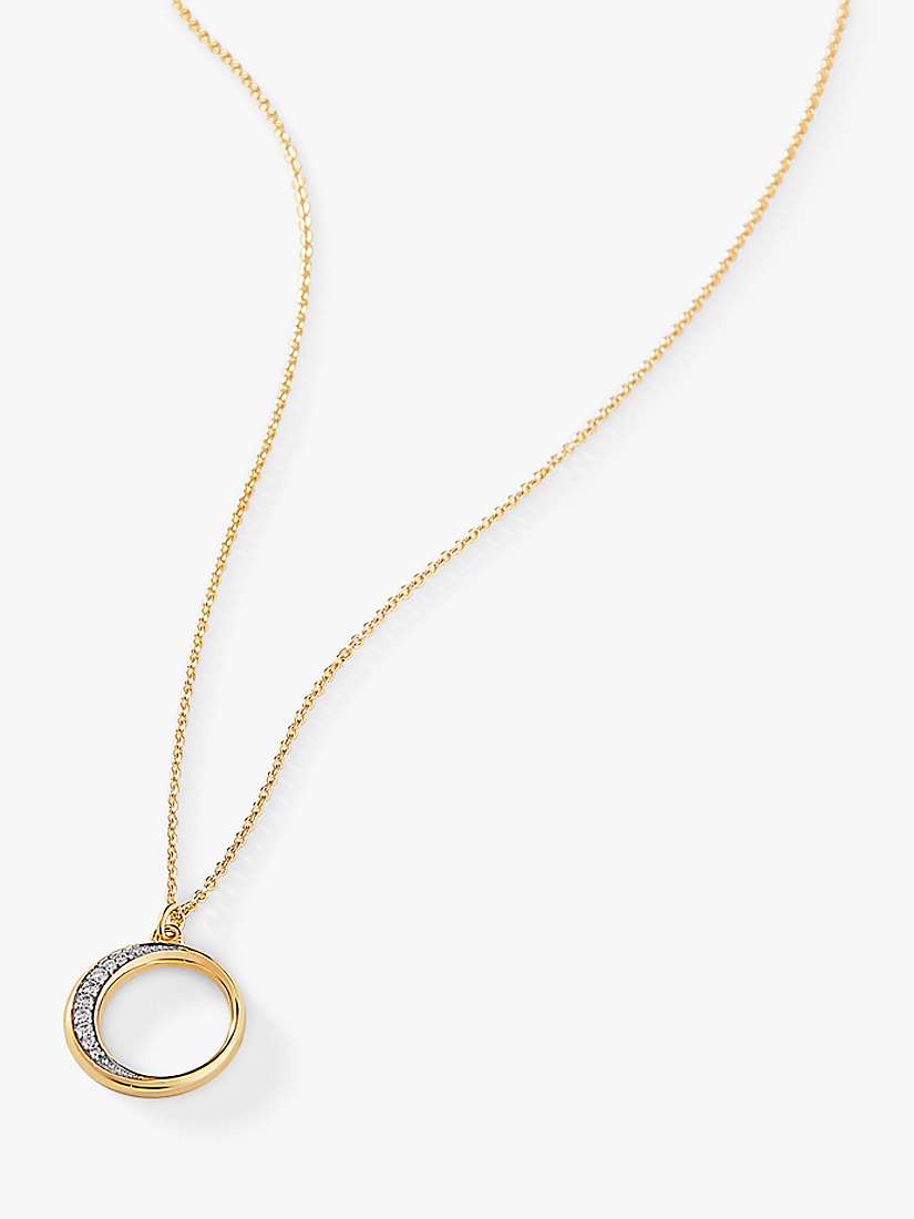 Buy Edge of Ember 14ct Gold Diamond Circle Pendant Necklace Online at johnlewis.com
