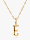 Edge of Ember 14ct Gold Initial Pendant Necklace, Yellow Gold, E