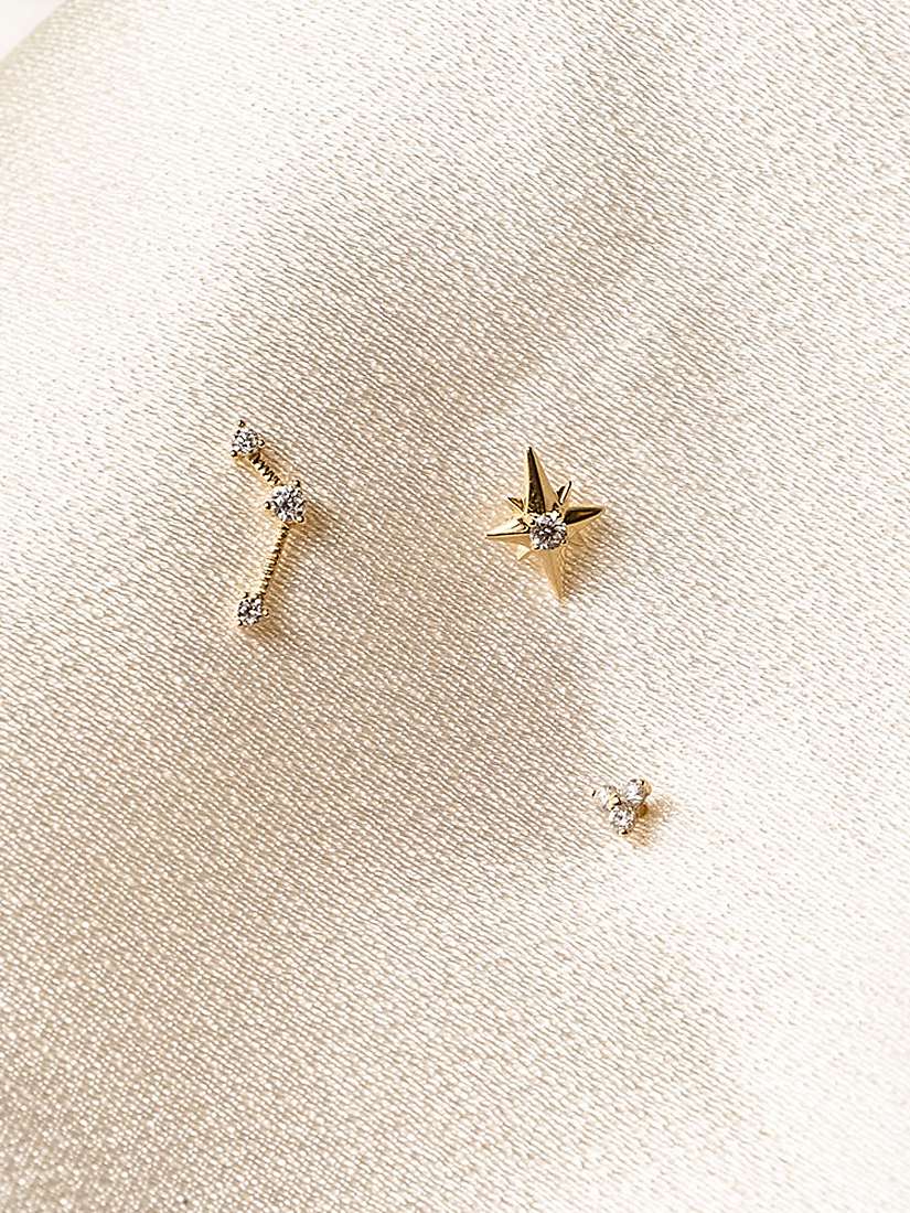 Buy Edge of Ember 14ct Gold Diamond North Star Stud Earrings Online at johnlewis.com