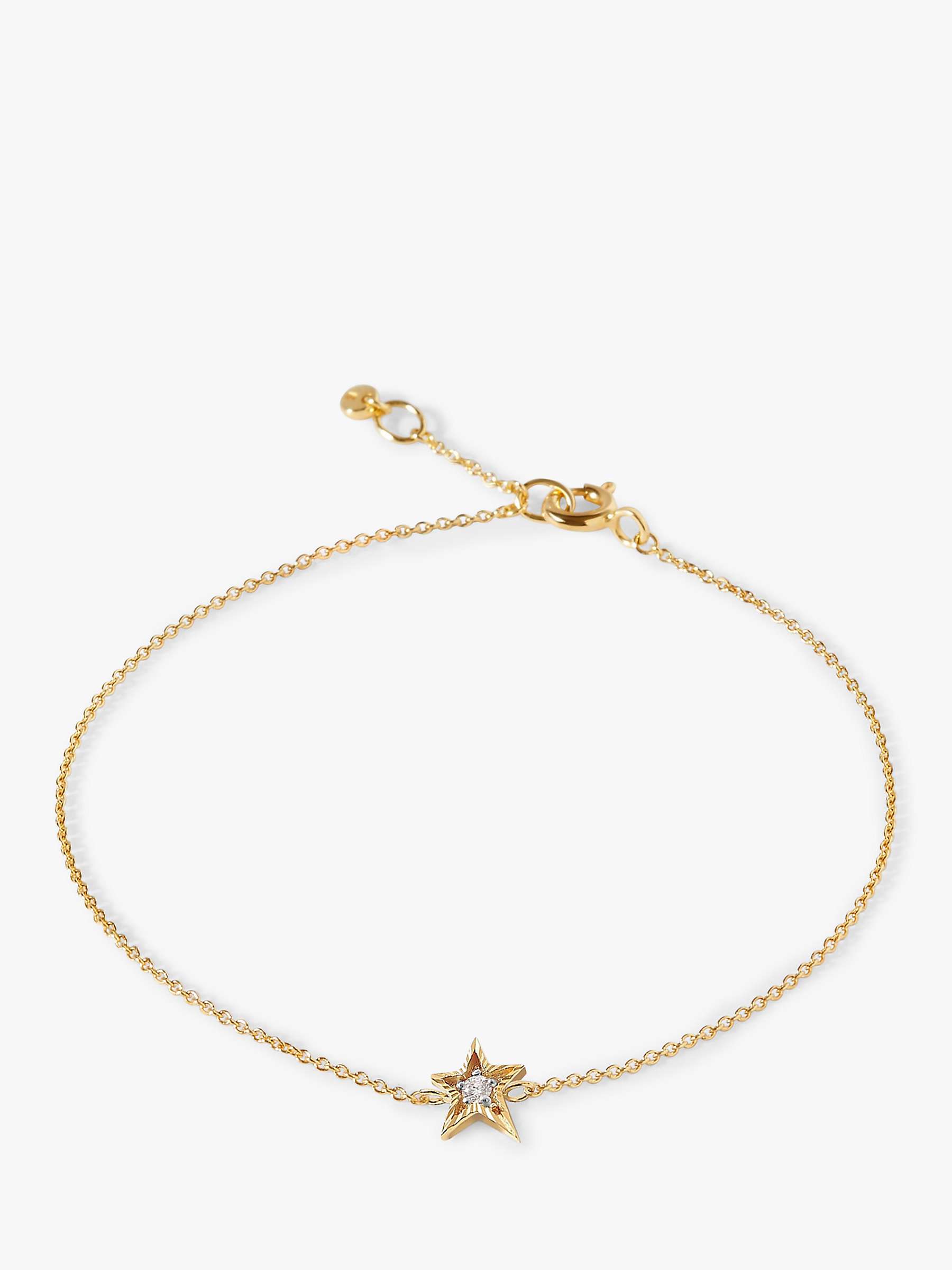 Buy Edge of Ember 14ct Gold Diamond Star Bracelet Online at johnlewis.com