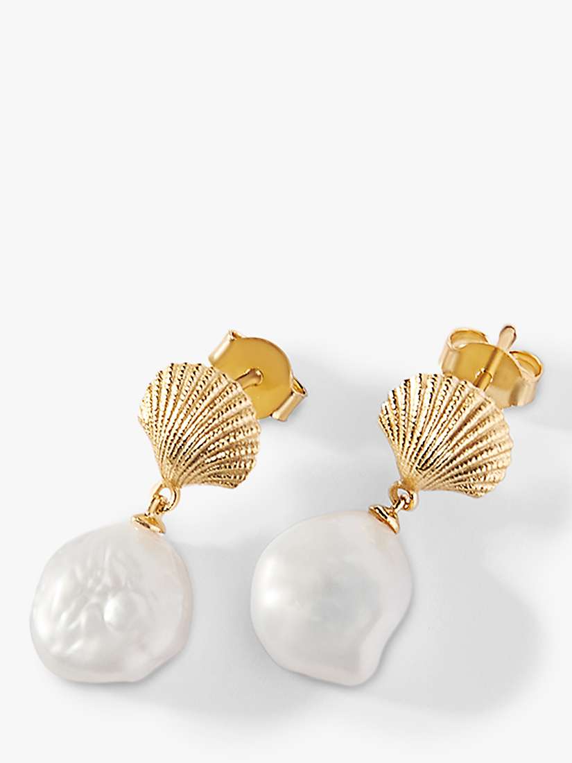 Buy Edge of Ember Ocean Shell Freshwater Pearl Drop Earrings Online at johnlewis.com