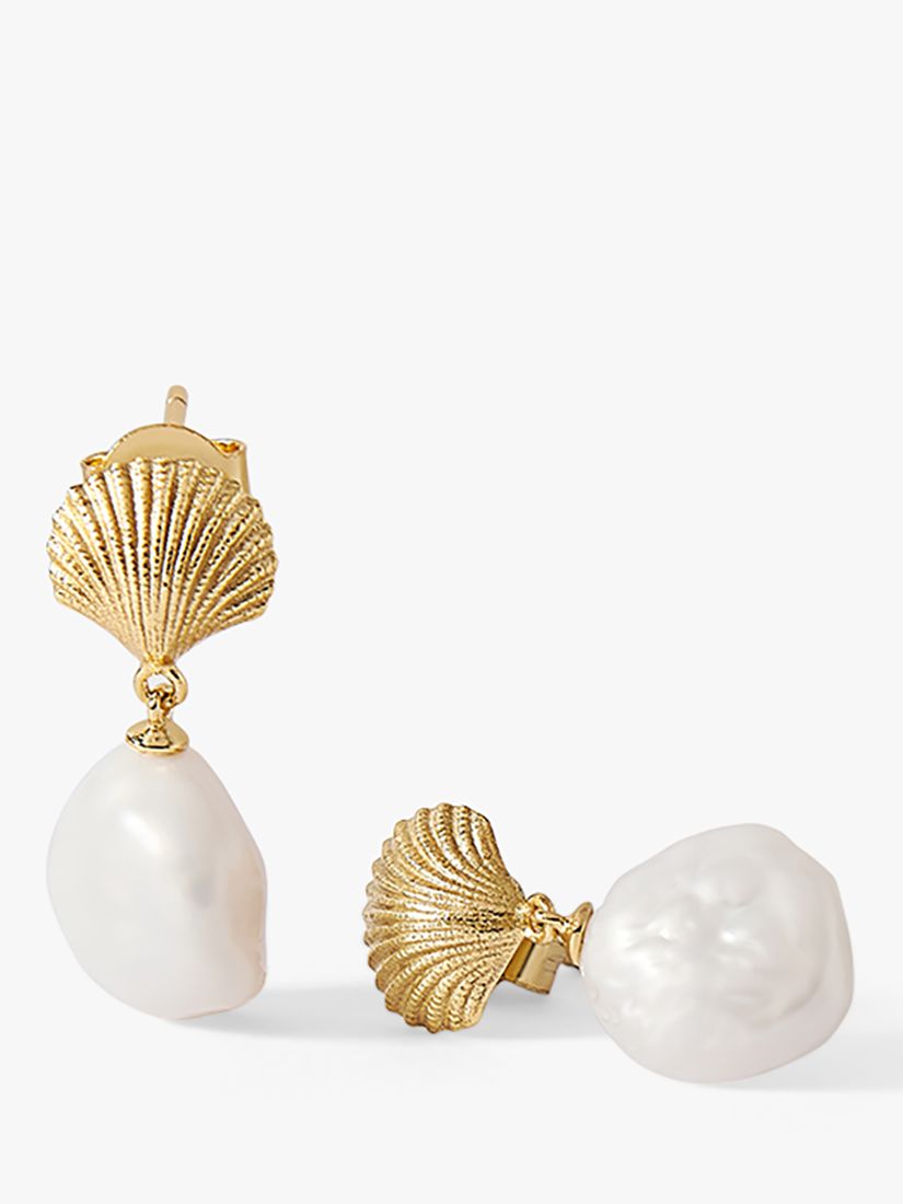Buy Edge of Ember Ocean Shell Freshwater Pearl Drop Earrings Online at johnlewis.com