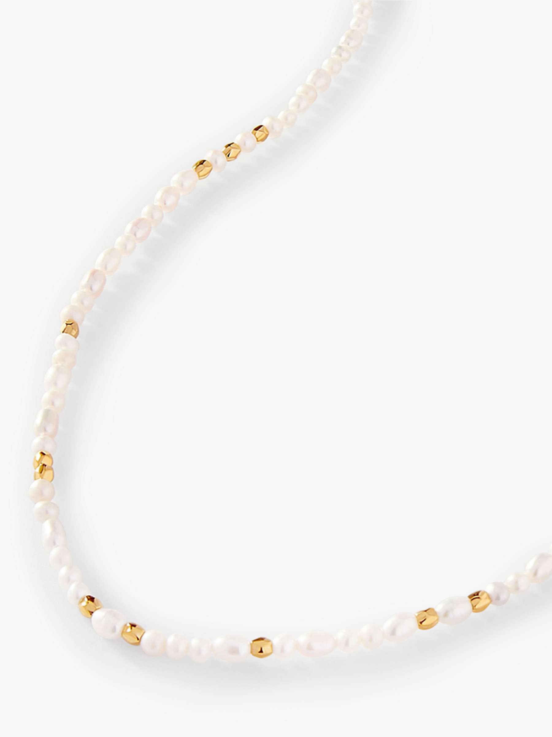 Buy Edge of Ember Summer Freshwater Pearl Beaded Necklace, Gold/Cream Online at johnlewis.com
