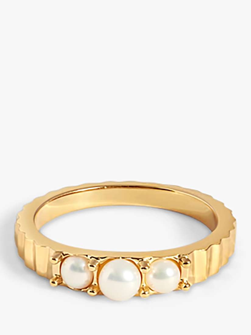 Buy Edge of Ember Mirage Freshwater Pearl Ring, Yellow Gold Online at johnlewis.com
