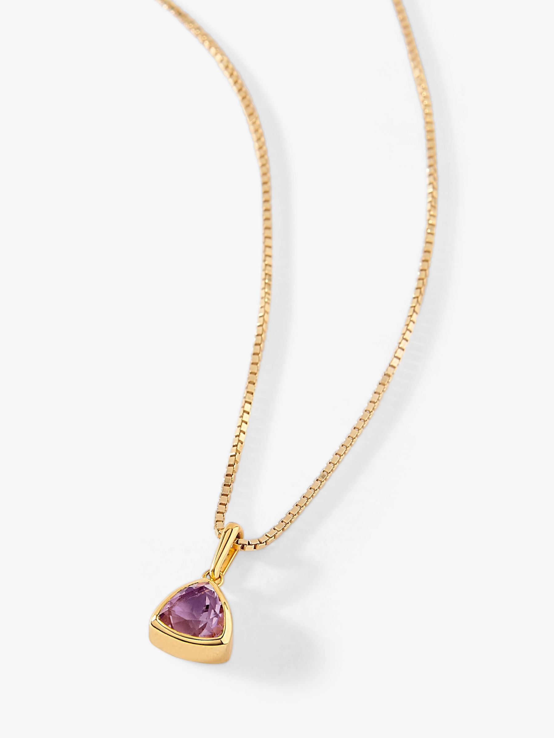 Edge of Ember Triangle Gemstone Pendant Necklace