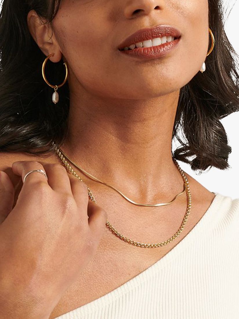 Buy Edge of Ember Rolo Chain Necklace, Yellow Gold Online at johnlewis.com