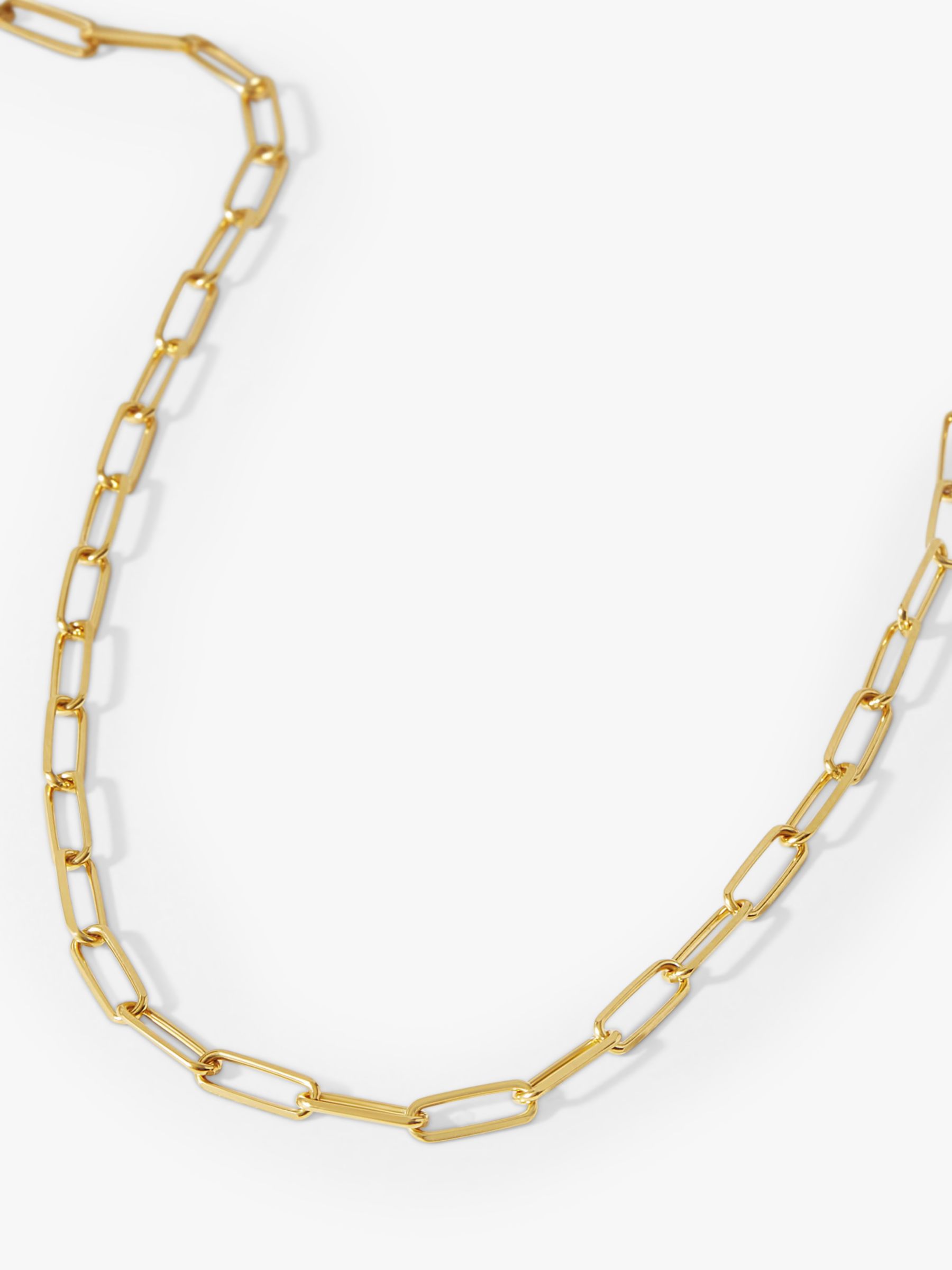 Paperclip Chain Necklace Yellow Gold