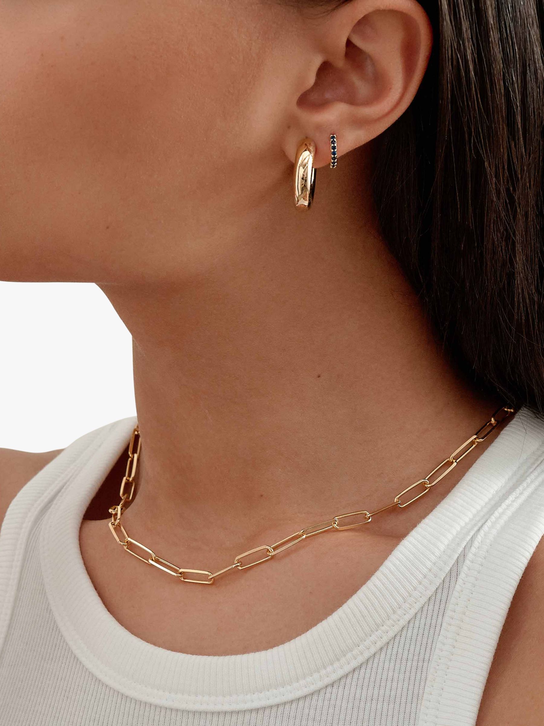 Buy Edge of Ember Chunky Paperclip Chain Necklace, Yellow Gold Online at johnlewis.com