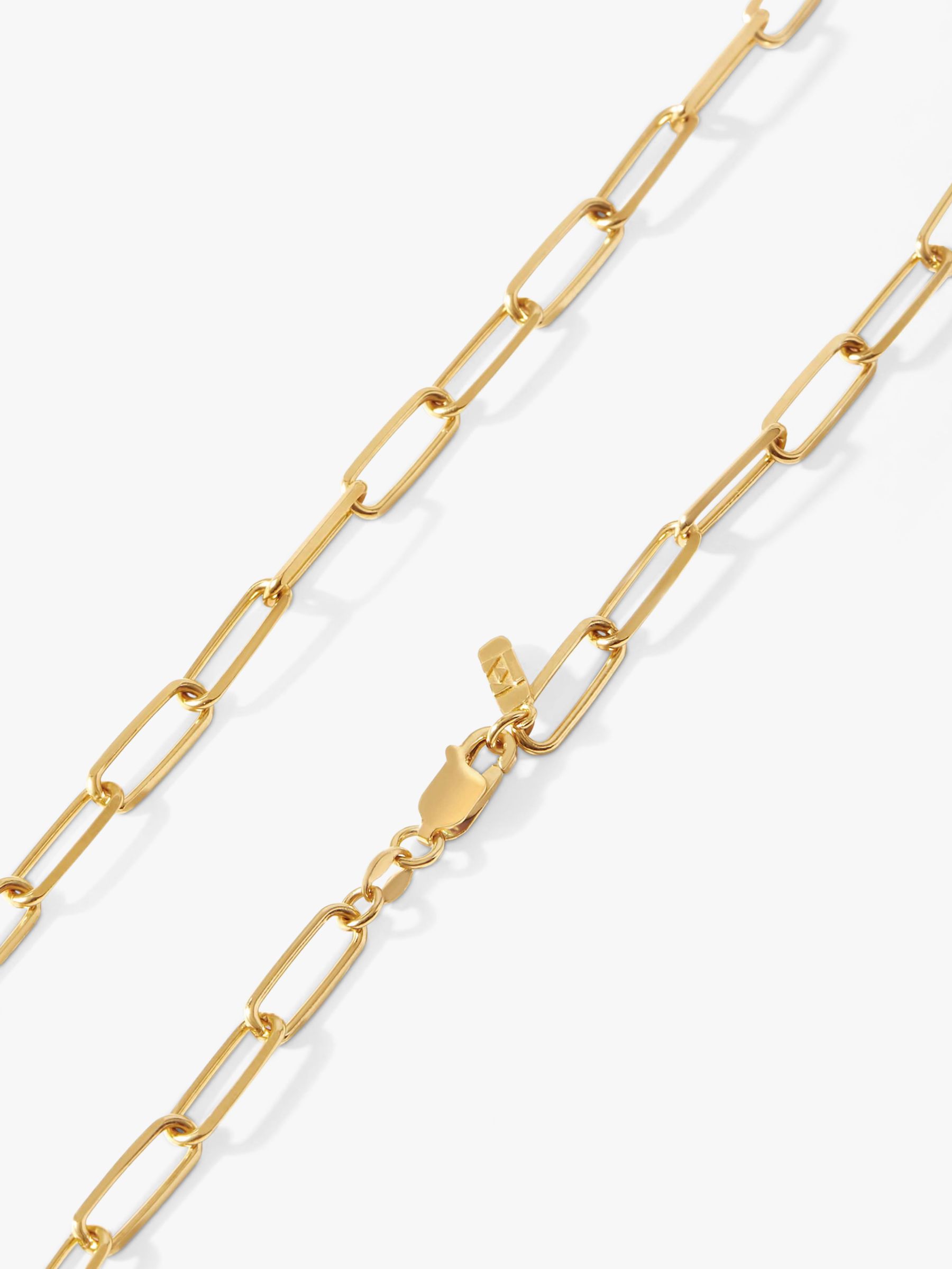 Buy Edge of Ember Chunky Paperclip Chain Necklace, Yellow Gold Online at johnlewis.com
