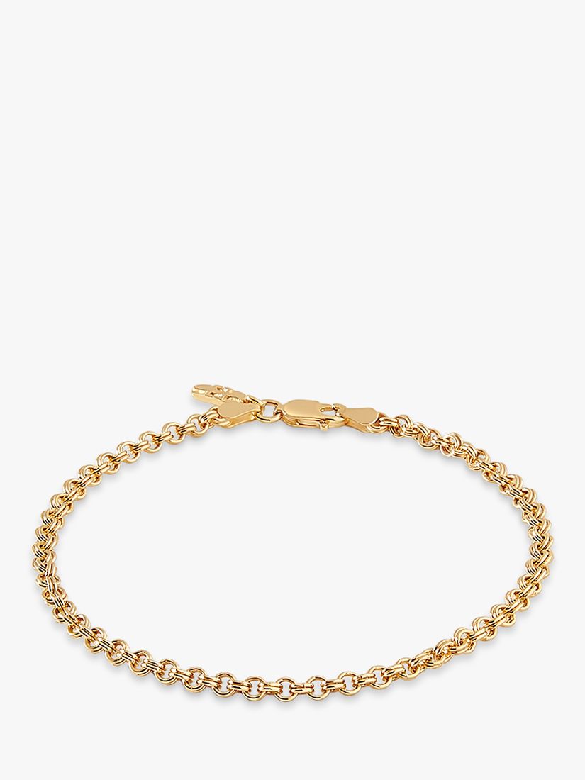 Edge of Ember Rolo Chain Bracelet, Yellow Gold at John Lewis & Partners