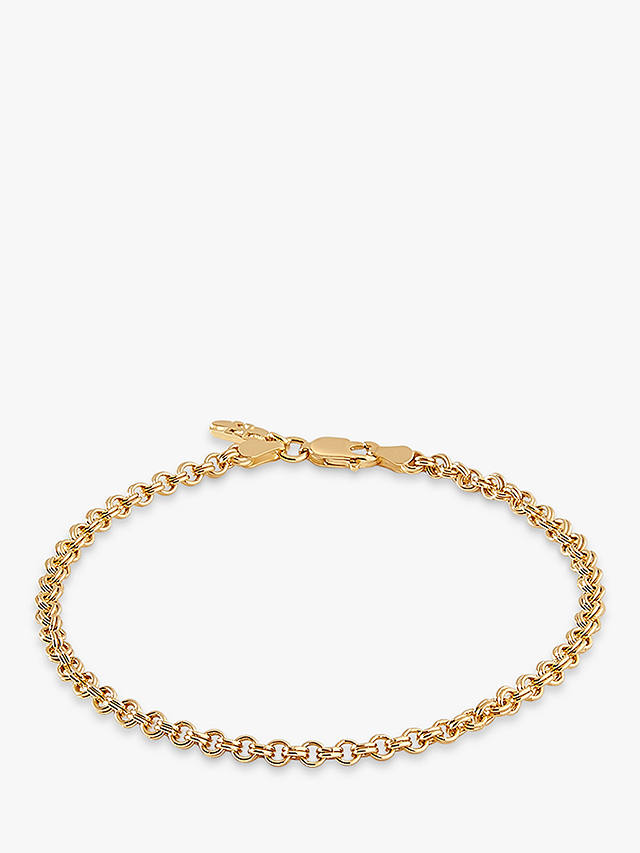 Edge of Ember Rolo Chain Bracelet, Yellow Gold