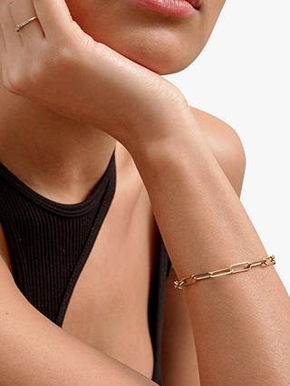 Edge of Ember Chunky Paperclip Chain Bracelet, Yellow Gold