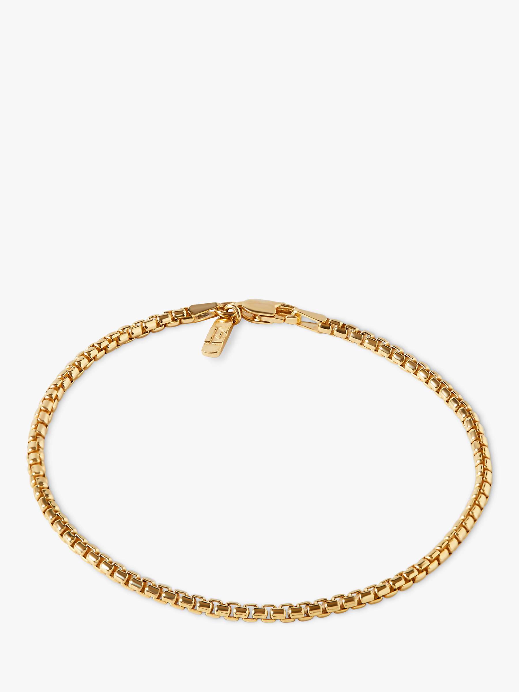 Buy Edge of Ember Chunky Box Chain Bracelet, Yellow Gold Online at johnlewis.com