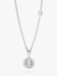 BARTLETT LONDON Men's Wax Seal Pendant Necklace, Silver