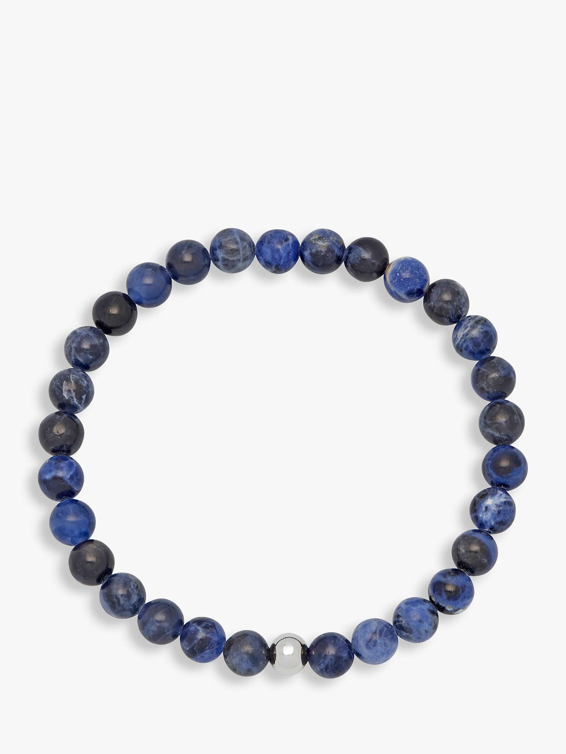 Buy BARTLETT LONDON Men's Lapis Lazuli Beaded Bracelet, Blue Online at johnlewis.com