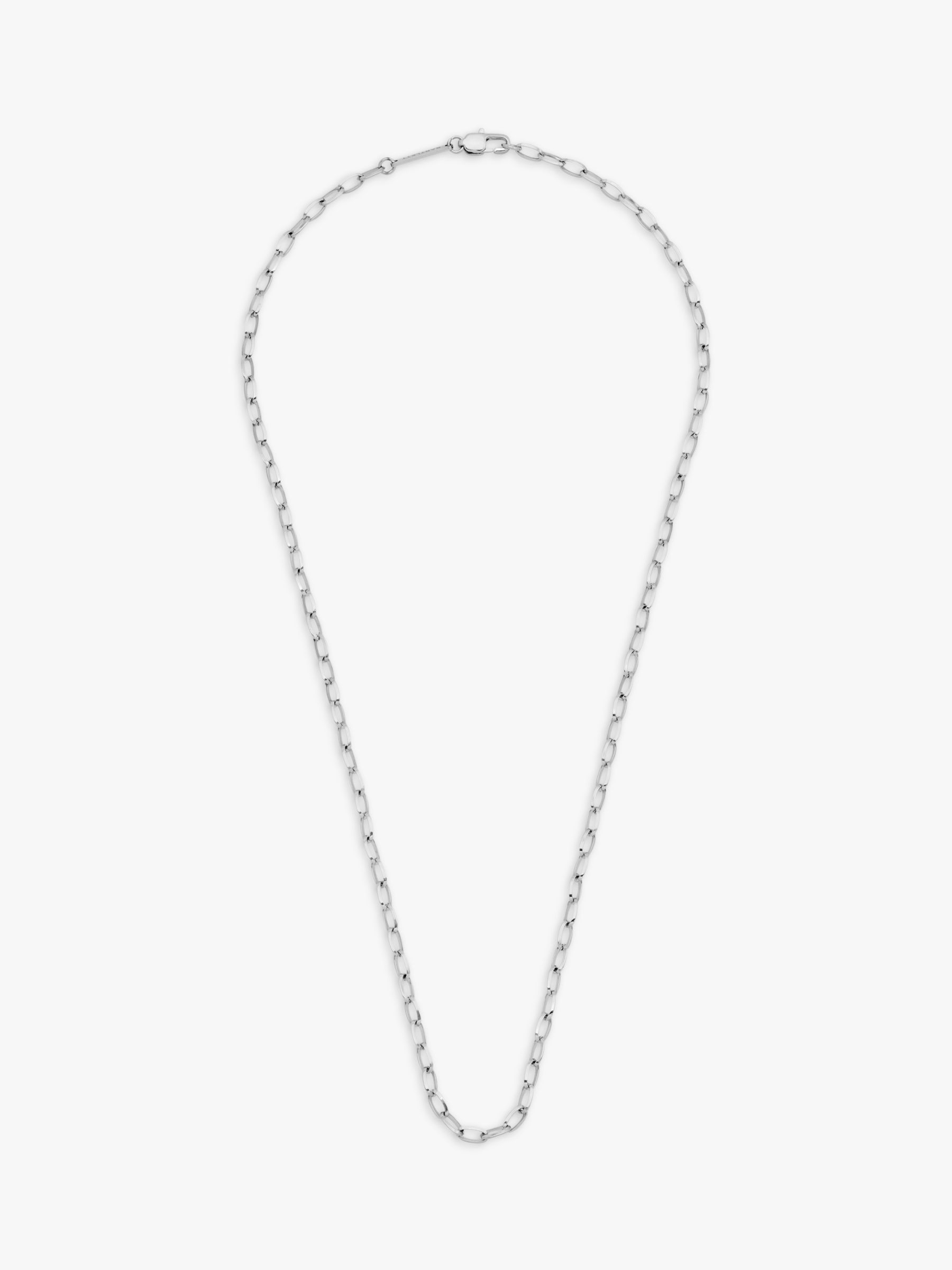 BARTLETT LONDON Men's Paperclip Chain Necklace, Silver