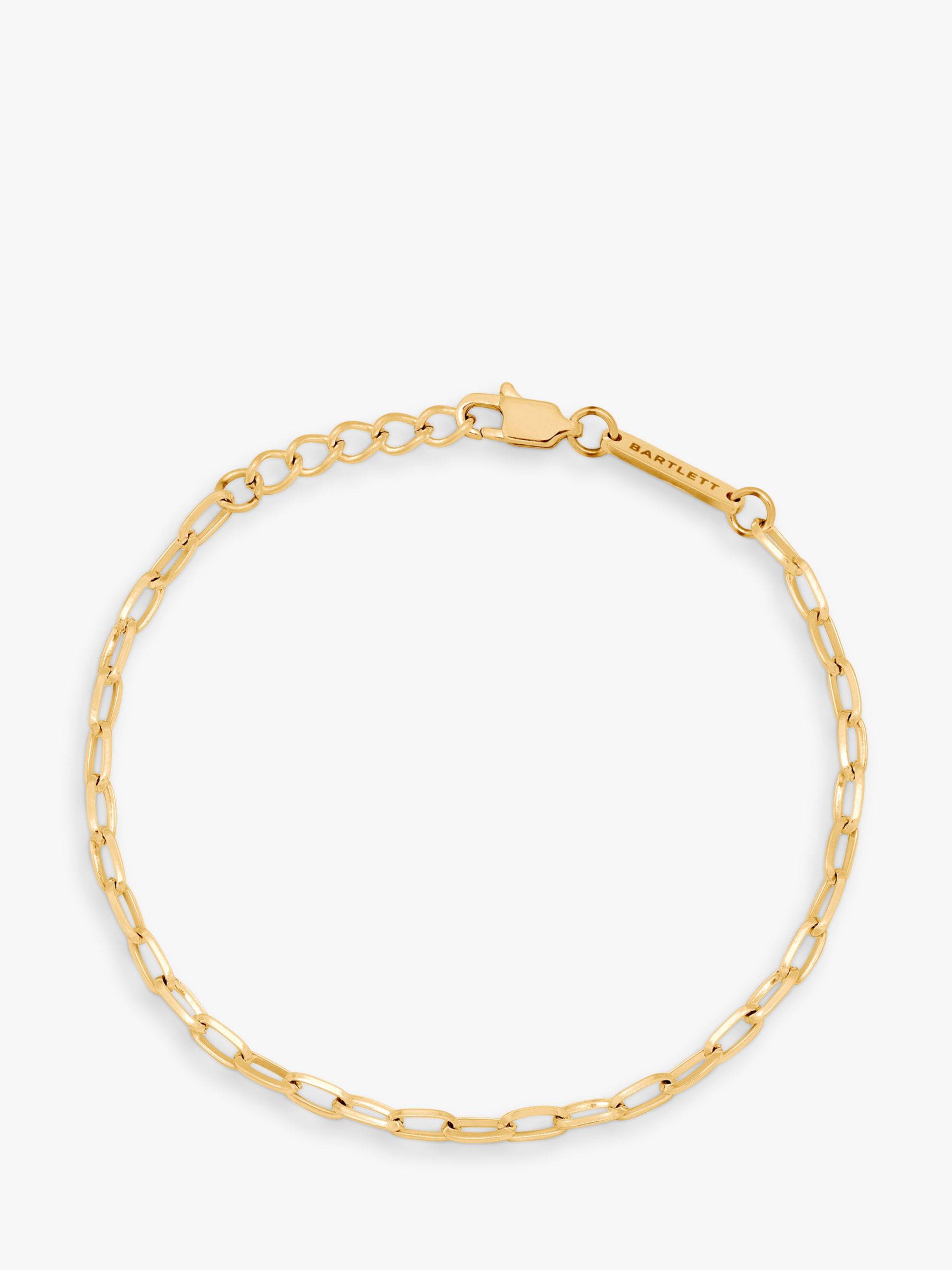 BARTLETT LONDON Men's Paperclip Chain Bracelet, Gold