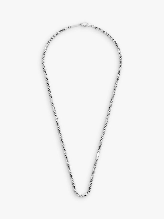 BARTLETT LONDON Men's Spiga Chain Necklace, Silver