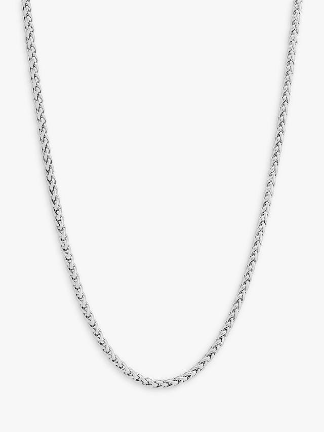 BARTLETT LONDON Men's Spiga Chain Necklace, Silver