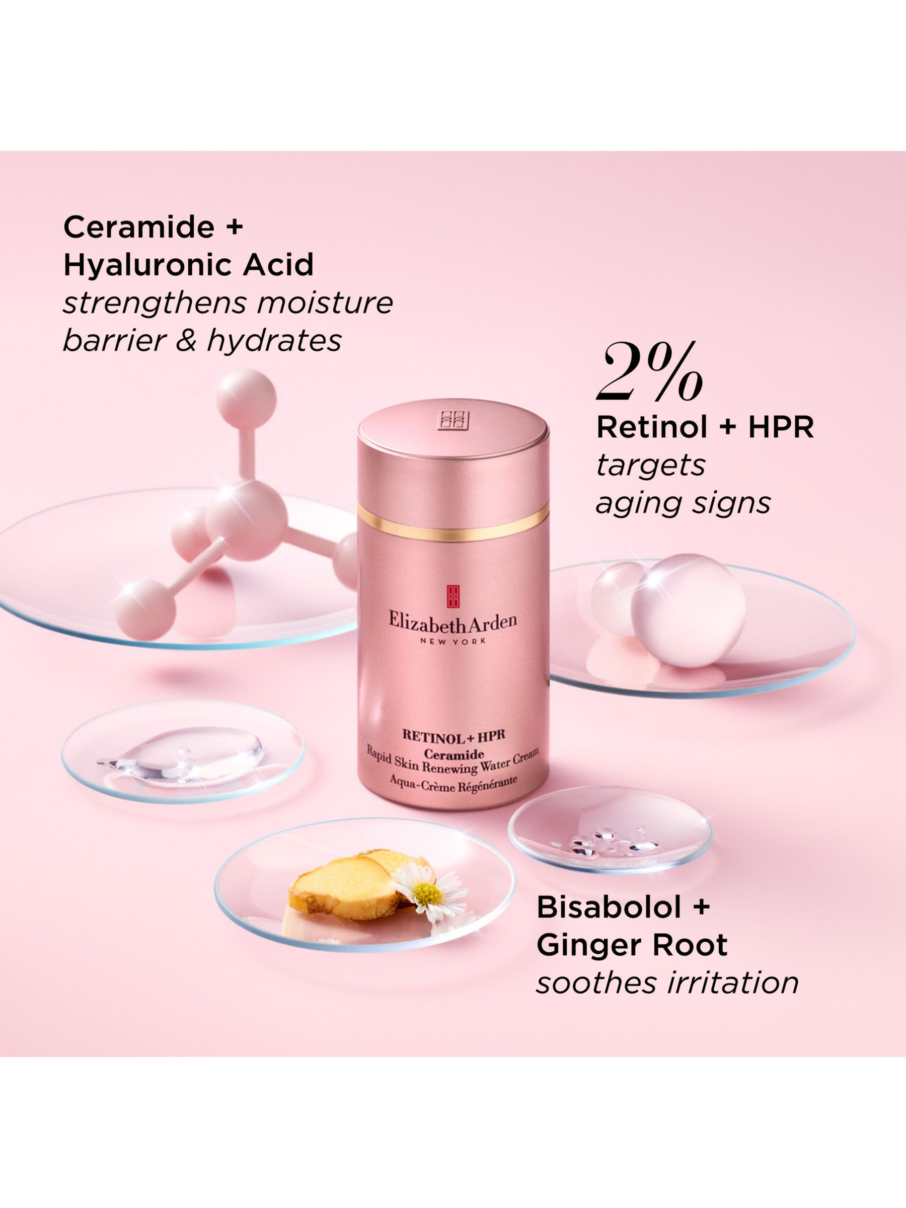 Elizabeth Arden Retinol + HPR Ceramide Rapid Skin-Renewing Water Cream, 50ml 7