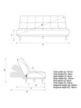 John Lewis Linear Medium 2 Seater Sofa Bed, Light Leg, Cream Boucle
