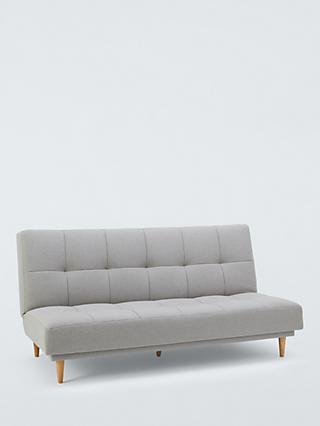 Linear Range, John Lewis Linear Medium 2 Seater Sofa Bed, Light Leg, Cambridge Smoke